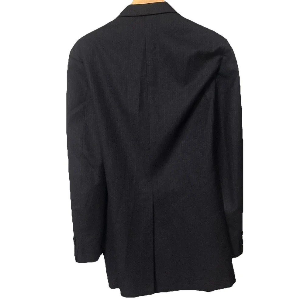 Southwick Paul Stuart Blazer 46 Tall Suit Jacket Gray with White Stripes